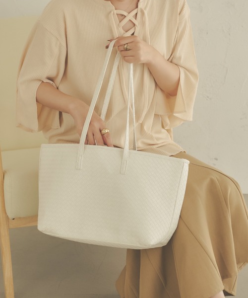 Ambre Neige(アンブルネージュ)の「ポーチ付きメッシュトートバック/【WEB/EC限定商品】(トートバッグ・レディース・ホワイト/ベージュ・FREE)」の19枚目の写真