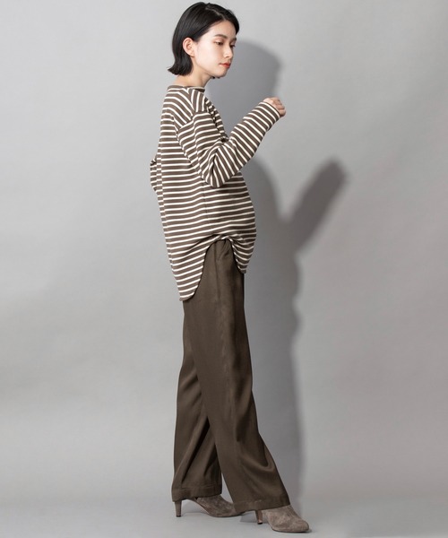 Munich(ミューニック)の「マリンフリースボーダー ボートネックプルオーバー(Tシャツ/カットソー・レディース・ブラウン/ホワイト×ブルー/ブラック×ホワイト・FREE)」の22枚目の写真