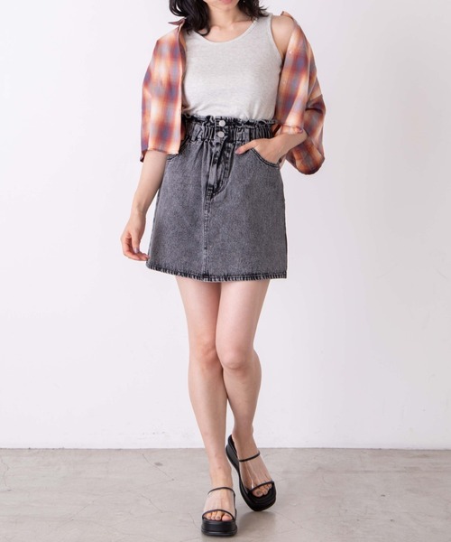 WEGO（ウィゴー）の「WEGO/タンク付きダメージショートシャツ（シャツ/ブラウス・レディース・ベージュ系その他2/グレー系その他2/ブラウン系その他2/ブラック系その他2・FREE）」の12枚目の写真