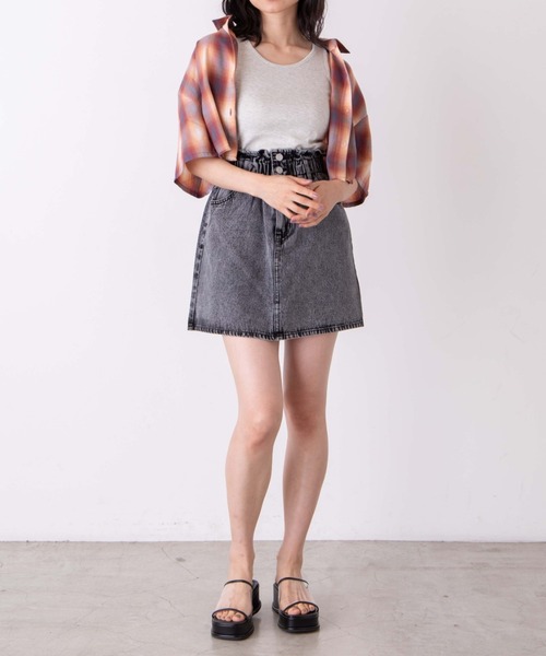 WEGO（ウィゴー）の「WEGO/タンク付きダメージショートシャツ（シャツ/ブラウス・レディース・ベージュ系その他2/グレー系その他2/ブラウン系その他2/ブラック系その他2・FREE）」の14枚目の写真