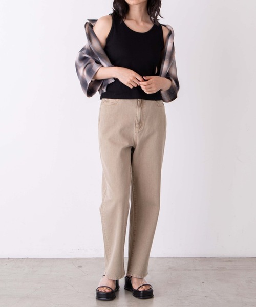 WEGO（ウィゴー）の「WEGO/タンク付きダメージショートシャツ（シャツ/ブラウス・レディース・ベージュ系その他2/グレー系その他2/ブラウン系その他2/ブラック系その他2・FREE）」の9枚目の写真