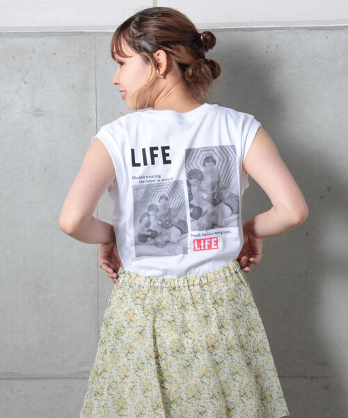 GOOD ROCK SPEED（グッドロックスピード）の「【GOOD ROCK SPEED/グッドロックスピード】フォトプリントノースリTシャツ（Tシャツ/カットソー・レディース・ホワイト系その他2/ホワイト系その他3/ホワイト系その他4・FREE）」の12枚目の写真