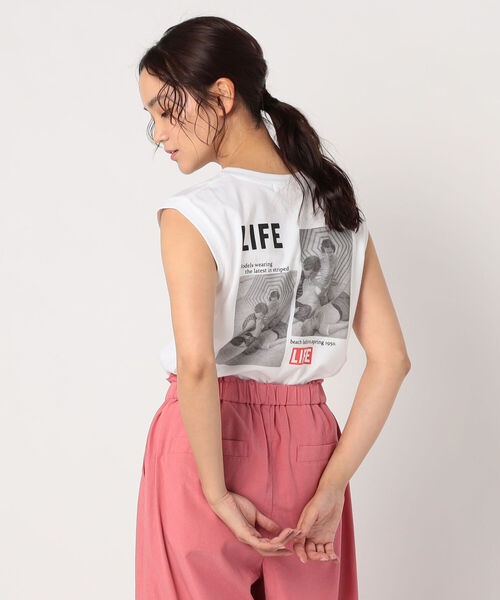 GOOD ROCK SPEED（グッドロックスピード）の「【GOOD ROCK SPEED/グッドロックスピード】フォトプリントノースリTシャツ（Tシャツ/カットソー・レディース・ホワイト系その他2/ホワイト系その他3/ホワイト系その他4・FREE）」の14枚目の写真