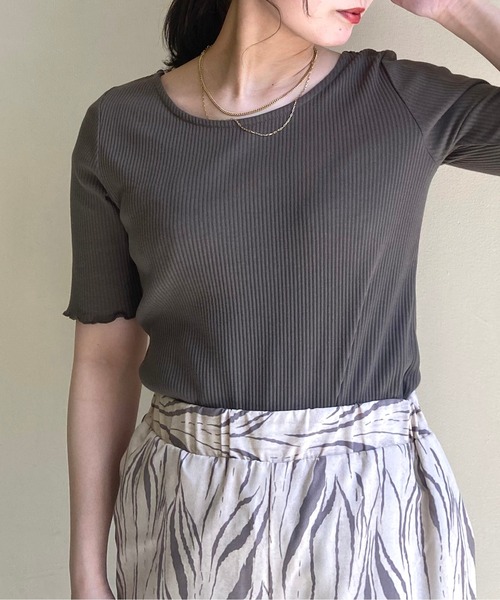 prose verse(プロズヴェール)の「《WEB限定》バックオープンレースアッププルオーバー(Tシャツ/カットソー・レディース・ブラック/ベージュ/カーキ/モカ・フリ-)」の9枚目の写真