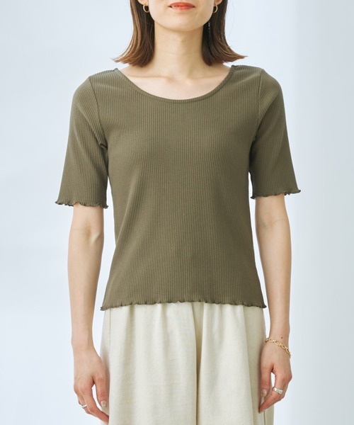 prose verse(プロズヴェール)の「《WEB限定》バックオープンレースアッププルオーバー(Tシャツ/カットソー・レディース・ブラック/ベージュ/カーキ/モカ・フリ-)」の8枚目の写真