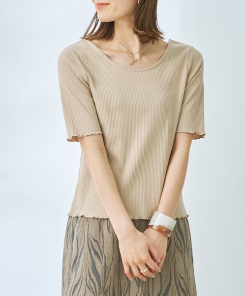 prose verse(プロズヴェール)の「《WEB限定》バックオープンレースアッププルオーバー(Tシャツ/カットソー・レディース・ブラック/ベージュ/カーキ/モカ・フリ-)」の17枚目の写真