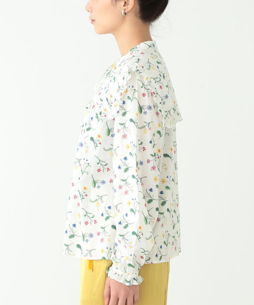 BEAMS BOY（ビームスボーイ）の「BEAMS BOY / リバティ デタッチャブル フリルカラー シャツ（シャツ/ブラウス・レディース・オフホワイト/ブルー・ONE SIZE）」の5枚目の写真