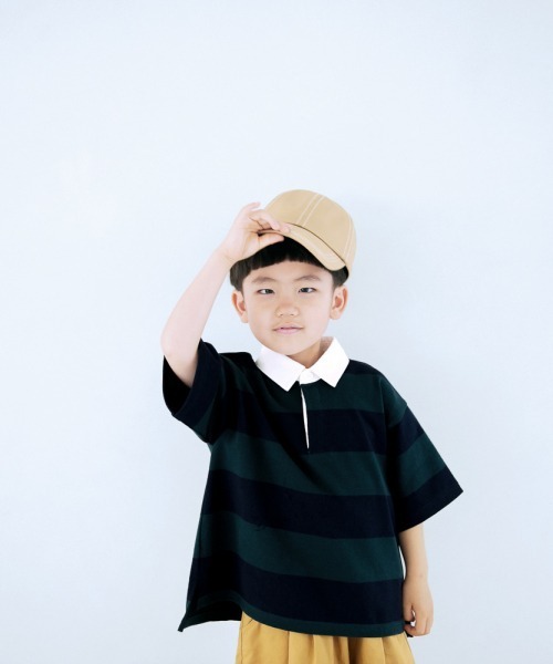 LOWRYS FARM(ローリーズファーム)の「BIGラガーシャツSS 951206(Tシャツ/カットソー・キッズ・ブラック/レッド/グリーン・110cm/120cm/130cm)」の2枚目の写真