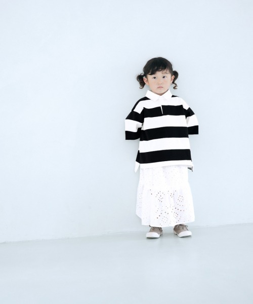 LOWRYS FARM(ローリーズファーム)の「BIGラガーシャツSS 951206(Tシャツ/カットソー・キッズ・ブラック/レッド/グリーン・110cm/120cm/130cm)」の7枚目の写真