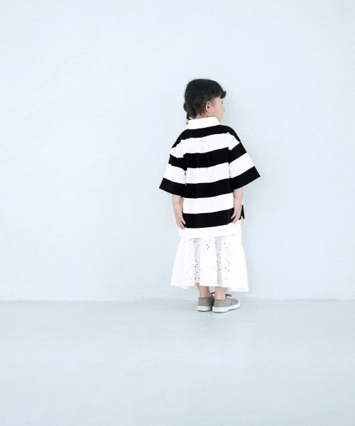 LOWRYS FARM(ローリーズファーム)の「BIGラガーシャツSS 951206(Tシャツ/カットソー・キッズ・ブラック/レッド/グリーン・110cm/120cm/130cm)」の11枚目の写真