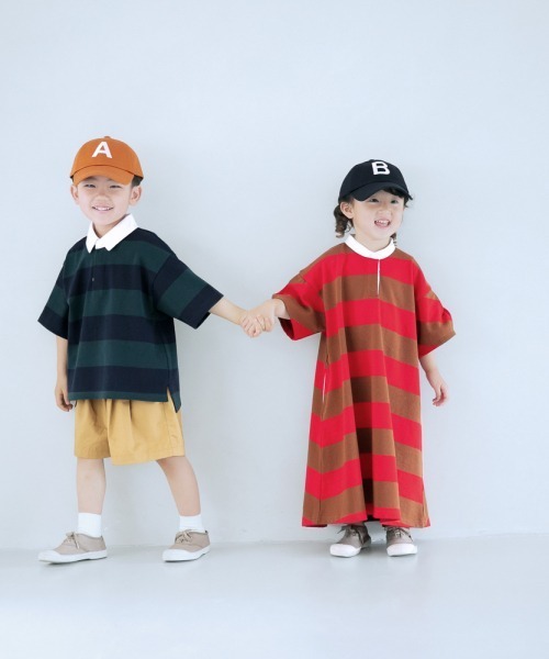 LOWRYS FARM(ローリーズファーム)の「BIGラガーシャツSS 951206(Tシャツ/カットソー・キッズ・ブラック/レッド/グリーン・110cm/120cm/130cm)」の9枚目の写真