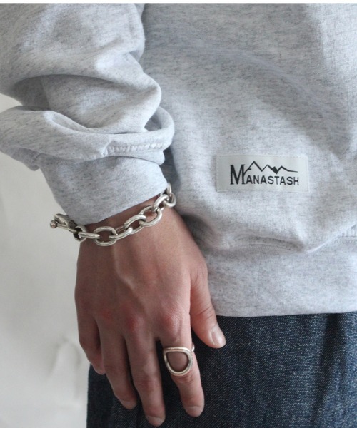 MANASTASH（マナスタッシュ）の「MANASTASH/マナスタッシュ　SFM SWEAT SHIRT SFMスウェットシャツ 7113111（スウェット・メンズ・ライトグレー/ブラック・MEDIUM/LARGE/X-LARGE）」の12枚目の写真