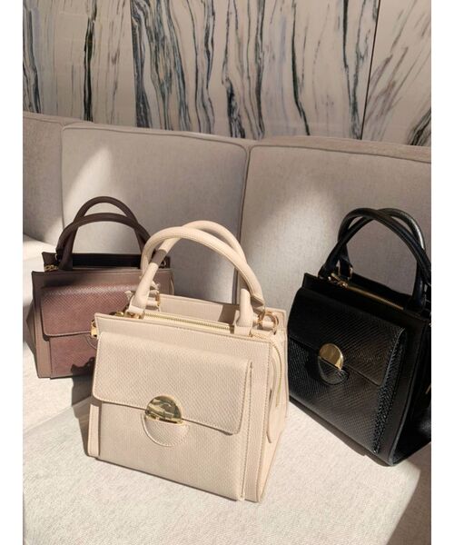 RESEXXY（リゼクシー）の「リングポイントハンドバッグ（ハンドバッグ・レディース・ブラック/ベージュ/ブラウン・FREE）」の4枚目の写真
