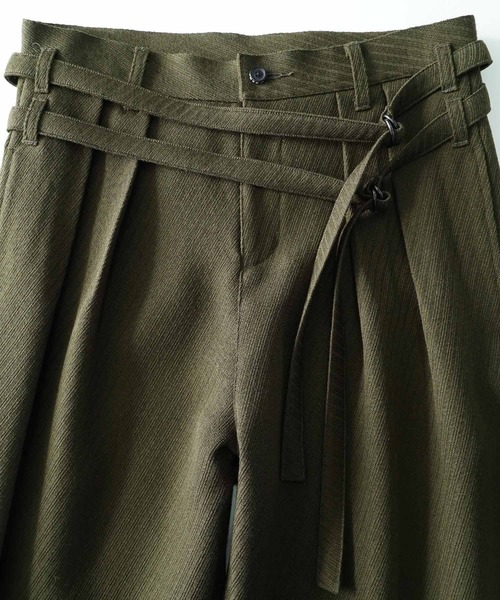 SHAREEF（シャリーフ）の「DOUBLE BELT PANTS（その他パンツ・メンズ・ブラック/ブルー系その他/ホワイト系その他/カーキ・1/2/3）」の14枚目の写真