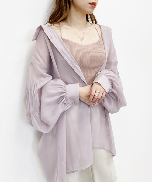 Heather（ヘザー）の「カップツキニットキャミソール_956782（キャミソール・レディース・アイボリー/ブラック/ブルー/ピンク・FREE）」の4枚目の写真