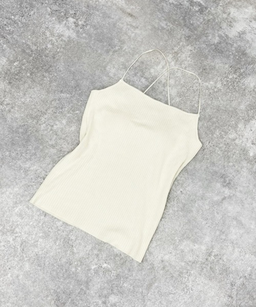Heather（ヘザー）の「カップツキニットキャミソール_956782（キャミソール・レディース・アイボリー/ブラック/ブルー/ピンク・FREE）」の2枚目の写真