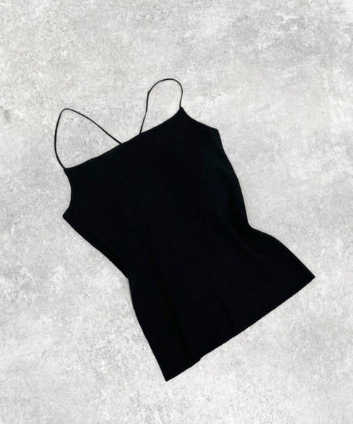 Heather（ヘザー）の「カップツキニットキャミソール_956782（キャミソール・レディース・アイボリー/ブラック/ブルー/ピンク・FREE）」の3枚目の写真