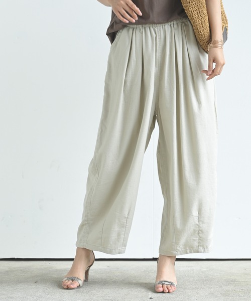 rps（アールピーエス）の「綿麻ワイドバルーンパンツ（その他パンツ・レディース・ブラック/ベージュ系その他/グレイッシュベージュ/ネイビー/ライトベージュ/ライトカーキ・フリー/M）」の3枚目の写真
