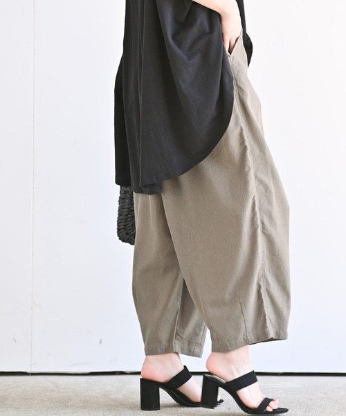 rps（アールピーエス）の「綿麻ワイドバルーンパンツ（その他パンツ・レディース・ブラック/ベージュ系その他/グレイッシュベージュ/ネイビー/ライトベージュ/ライトカーキ・フリー/M）」の5枚目の写真