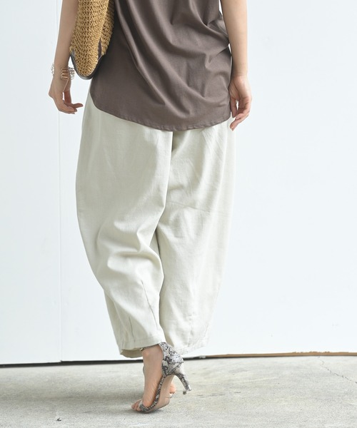 rps（アールピーエス）の「綿麻ワイドバルーンパンツ（その他パンツ・レディース・ブラック/ベージュ系その他/グレイッシュベージュ/ネイビー/ライトベージュ/ライトカーキ・フリー/M）」の13枚目の写真
