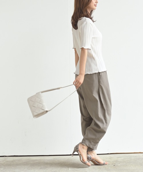 rps（アールピーエス）の「綿麻ワイドバルーンパンツ（その他パンツ・レディース・ブラック/ベージュ系その他/グレイッシュベージュ/ネイビー/ライトベージュ/ライトカーキ・フリー/M）」の18枚目の写真