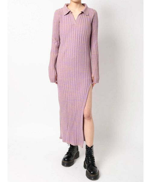 jouetie(ジュエティ)の「スキッパーニットワンピース(ワンピース・レディース・ピンク/パープル/ブラウン・MEDIUM)」の17枚目の写真