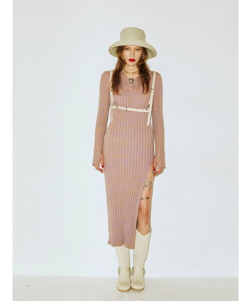 jouetie(ジュエティ)の「スキッパーニットワンピース(ワンピース・レディース・ピンク/パープル/ブラウン・MEDIUM)」の18枚目の写真