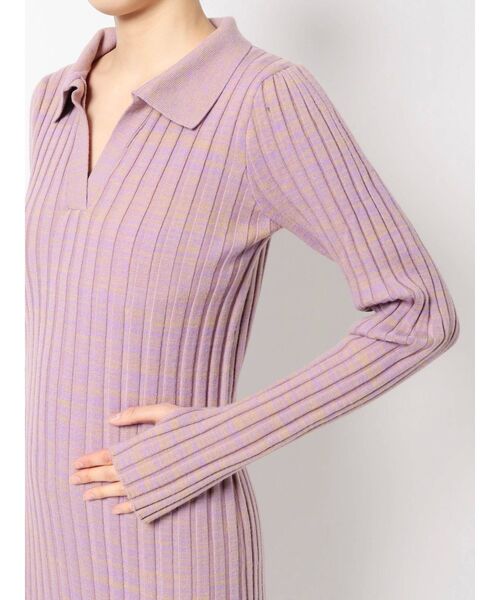 jouetie(ジュエティ)の「スキッパーニットワンピース(ワンピース・レディース・ピンク/パープル/ブラウン・MEDIUM)」の11枚目の写真