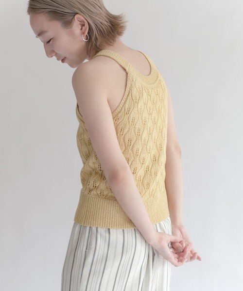 KBF（ケイビーエフ）の「カップ付きアメリカンスリーブニットタンクトップ（ニット/セーター・レディース・ダークブラウン/グレー/ベージュ系その他・ONE）」の8枚目の写真