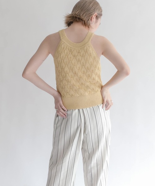 KBF（ケイビーエフ）の「カップ付きアメリカンスリーブニットタンクトップ（ニット/セーター・レディース・ダークブラウン/グレー/ベージュ系その他・ONE）」の9枚目の写真