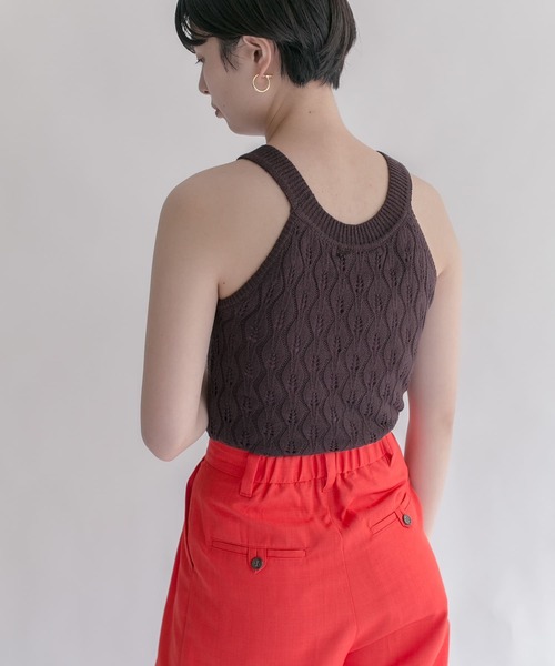 KBF（ケイビーエフ）の「カップ付きアメリカンスリーブニットタンクトップ（ニット/セーター・レディース・ダークブラウン/グレー/ベージュ系その他・ONE）」の12枚目の写真