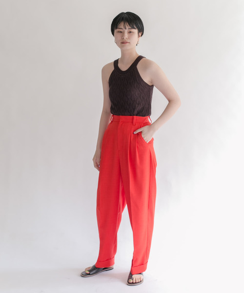 KBF（ケイビーエフ）の「カップ付きアメリカンスリーブニットタンクトップ（ニット/セーター・レディース・ダークブラウン/グレー/ベージュ系その他・ONE）」の13枚目の写真