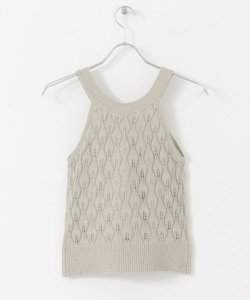 KBF（ケイビーエフ）の「カップ付きアメリカンスリーブニットタンクトップ（ニット/セーター・レディース・ダークブラウン/グレー/ベージュ系その他・ONE）」の22枚目の写真