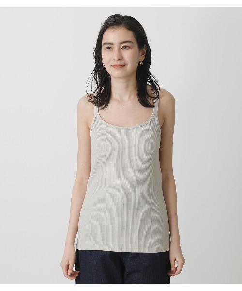 AZUL by moussy（アズールバイマウジー）の「BASIC 2WAY CAMISOLE/ベーシック2WAYキャミソール（キャミソール・レディース・ブラック/ライトベージュ/ホワイト/カーキ・MEDIUM/SMALL）」の9枚目の写真