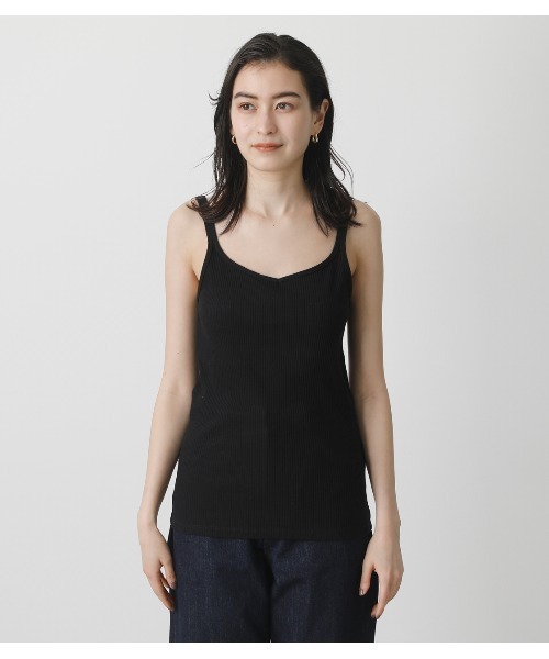 AZUL by moussy（アズールバイマウジー）の「BASIC 2WAY CAMISOLE/ベーシック2WAYキャミソール（キャミソール・レディース・ブラック/ライトベージュ/ホワイト/カーキ・MEDIUM/SMALL）」の6枚目の写真