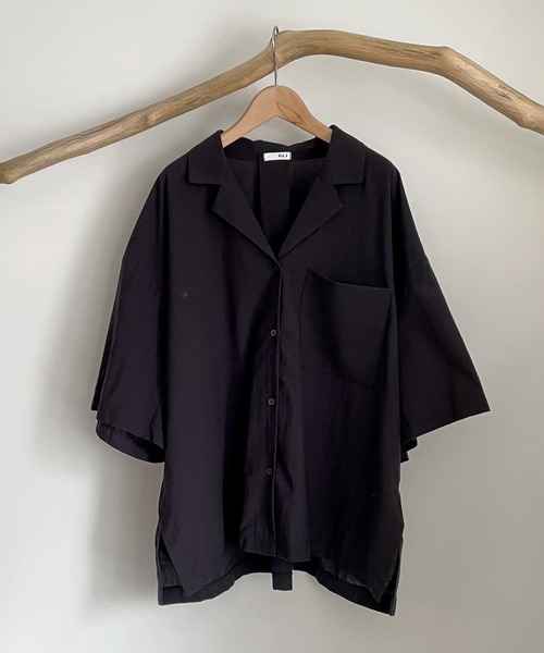 CANAL JEAN(キャナルジーン)の「El mar(エルマール) オーバーサイズ開襟シャツ(シャツ/ブラウス・レディース・グリーン/ブラック/ベージュ/カーキ/ブラウン・ONE SIZE)」の15枚目の写真