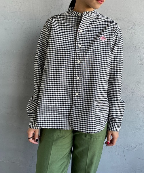 DANTON（ダントン）の「[DANTON/ダントン] バンドカラー オックスフォードシャツ（シャツ/ブラウス・レディース・ブラック/モカ・38/36/34）」の20枚目の写真