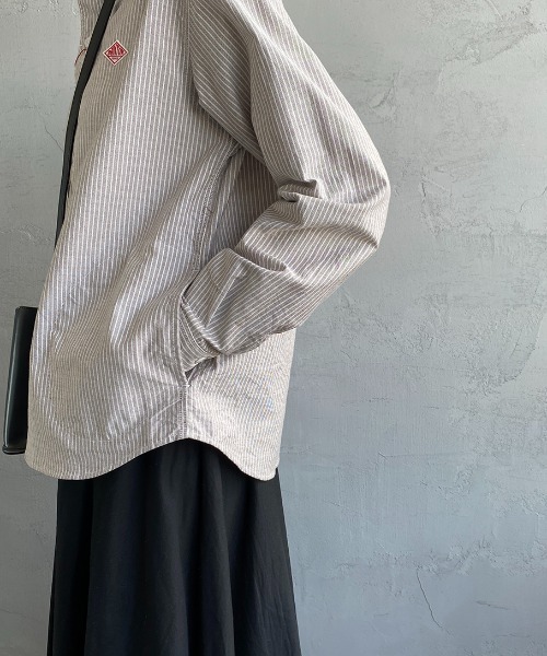 DANTON（ダントン）の「[DANTON/ダントン] バンドカラー オックスフォードシャツ（シャツ/ブラウス・レディース・ブラック/モカ・38/36/34）」の21枚目の写真