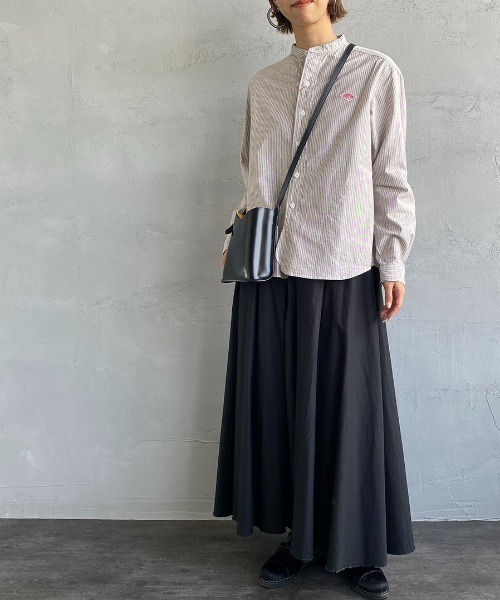 DANTON（ダントン）の「[DANTON/ダントン] バンドカラー オックスフォードシャツ（シャツ/ブラウス・レディース・ブラック/モカ・38/36/34）」の13枚目の写真