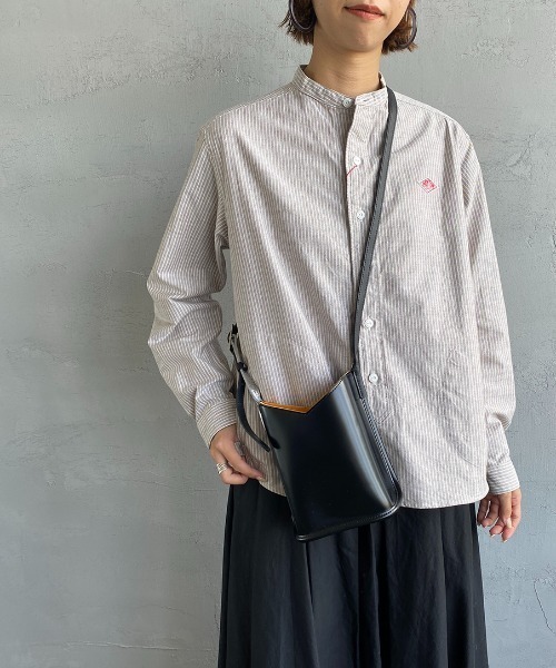 DANTON（ダントン）の「[DANTON/ダントン] バンドカラー オックスフォードシャツ（シャツ/ブラウス・レディース・ブラック/モカ・38/36/34）」の15枚目の写真