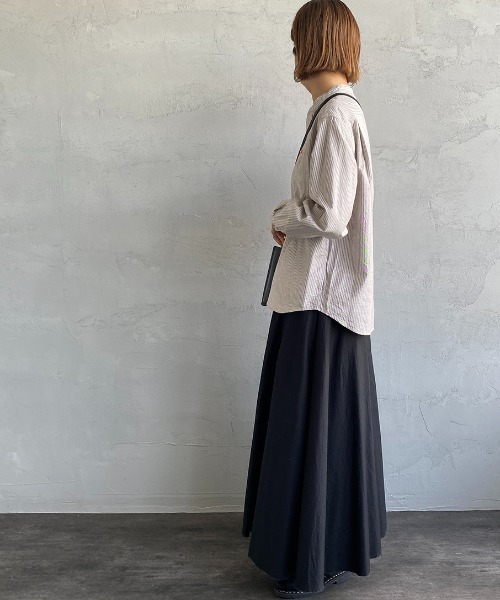 DANTON（ダントン）の「[DANTON/ダントン] バンドカラー オックスフォードシャツ（シャツ/ブラウス・レディース・ブラック/モカ・38/36/34）」の11枚目の写真