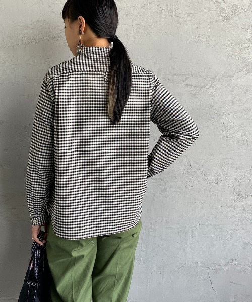 DANTON（ダントン）の「[DANTON/ダントン] バンドカラー オックスフォードシャツ（シャツ/ブラウス・レディース・ブラック/モカ・38/36/34）」の22枚目の写真