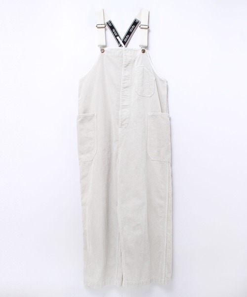 RNA-N（アールエヌエーエヌ）の「O0656 コーデュロイワイドストレートオーバーオール（サロペット/オーバーオール・レディース・オフホワイト/カーキ/ブルーグレー・MEDIUM）」の2枚目の写真