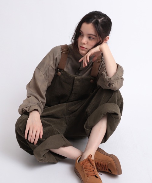 RNA-N（アールエヌエーエヌ）の「O0656 コーデュロイワイドストレートオーバーオール（サロペット/オーバーオール・レディース・オフホワイト/カーキ/ブルーグレー・MEDIUM）」の20枚目の写真