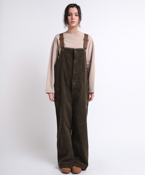 RNA-N（アールエヌエーエヌ）の「O0656 コーデュロイワイドストレートオーバーオール（サロペット/オーバーオール・レディース・オフホワイト/カーキ/ブルーグレー・MEDIUM）」の22枚目の写真