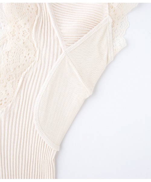 PEACH JOHN（ピーチジョン）の「【綿100％／肌に優しいオーガニックコットン。リブが伸びて気持ちよくフィット】オーガニックコットン半袖（ワキ汗パッド付き）（インナーウェア/肌着・レディース・ブラック/アイボリー/ヘザーグレー/ミント/ピンクベージュ/ブルーグレー/ラベンダー/ダークラベンダー/ライトブルー/ブラウン/スモークピンク/グレー・S/M/M/L）」の13枚目の写真