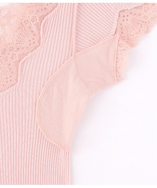 PEACH JOHN（ピーチジョン）の「【綿100％／肌に優しいオーガニックコットン。リブが伸びて気持ちよくフィット】オーガニックコットン半袖（ワキ汗パッド付き）（インナーウェア/肌着・レディース・ブラック/アイボリー/ヘザーグレー/ミント/ピンクベージュ/ブルーグレー/ラベンダー/ダークラベンダー/ライトブルー/ブラウン/スモークピンク/グレー・S/M/M/L）」の14枚目の写真