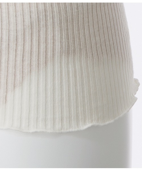 PEACH JOHN（ピーチジョン）の「【綿100％／肌に優しいオーガニックコットン。リブが伸びて気持ちよくフィット】オーガニックコットン半袖（ワキ汗パッド付き）（インナーウェア/肌着・レディース・ブラック/アイボリー/ヘザーグレー/ミント/ピンクベージュ/ブルーグレー/ラベンダー/ダークラベンダー/ライトブルー/ブラウン/スモークピンク/グレー・S/M/M/L）」の18枚目の写真