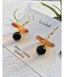 【Le soleil】鮮やか ベネチアンビーズピアス(MA)
