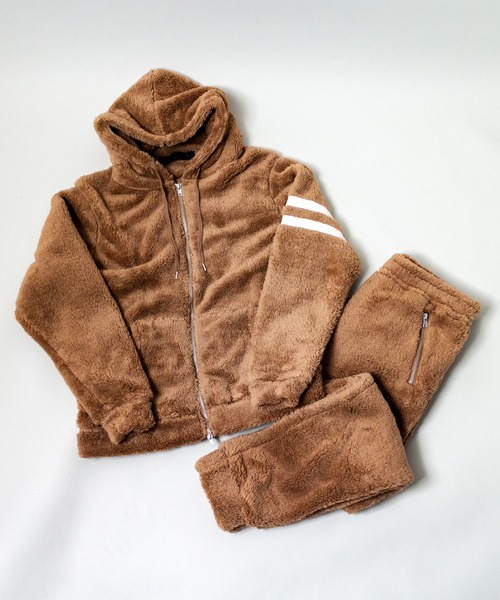 ADPOSION（アドポーション）の「シャギーボアジップパーカー（パーカー・メンズ・チャコールグレー/ベージュ/ネイビー/ブラック・LARGE/MEDIUM）」の20枚目の写真